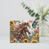 Leuke land paardliefhebbers  briefkaart (Staand voorkant)
