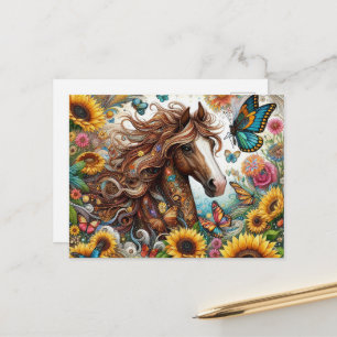 Leuke land paardliefhebbers  briefkaart