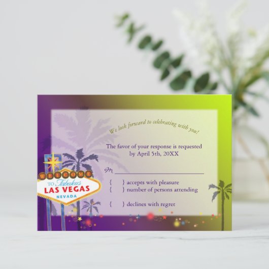 Leuke Las Vegas Bestemming Trouw RSVP (Staand voorkant)