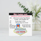 Leuke Las Vegas vrijgezellenfeest Kaart (Staand voorkant)