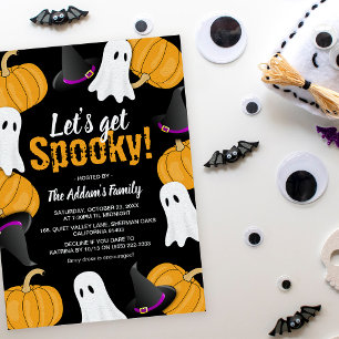Leuke 'Laten we eng doen!' Halloween-feestuitnodig Kaart