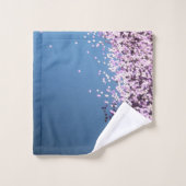 Leuke lavendel Confetti op blauw Bad Handdoek (Wasdoekje)
