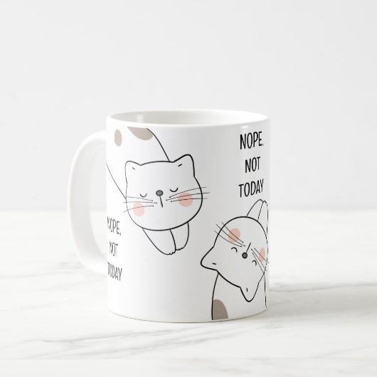 Leuke Lazy Cat Lover Naam Mok (Voorkant links)