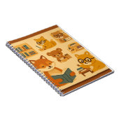 Leuke leesdieren school notitieboek omslagontwerp (Rechterzijde)