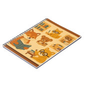 Leuke leesdieren school notitieboek omslagontwerp (Linkerzijde)