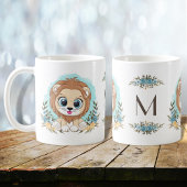 Leuke Leeuw Charmant Floral Monogram Koffiemok