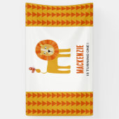 Leuke Leeuw Eerste Verjaardag Spandoek (Verticaal)