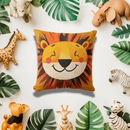 Leuke Leeuw Gezicht Kinder Safari Theme Nursery De Kussen