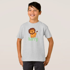 Leuke leeuw met jouw naam t-shirt