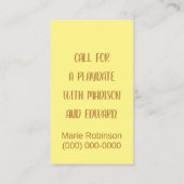 Leuke Leeuw Playdate Contactkaartje (Achterkant)