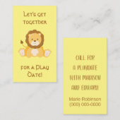 Leuke Leeuw Playdate Contactkaartje (Voorkant / Achterkant)