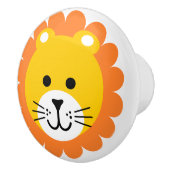 Leuke Leeuw Wild Een Oerwoud Safari Dierlijke Cart Keramische Knop (Rechts)