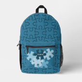 Leuke legpuzzel aangepaste kleur stukken & motto bedrukte rugzak (Voorkant)