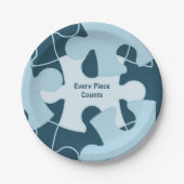 Leuke legpuzzel aangepaste verjaardagsfeest motto papieren bordje (Voorkant)