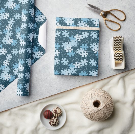 Leuke legpuzzel gelukkige verjaardag aangepaste mo cadeaupapier (Crafts)