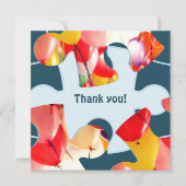 Leuke legpuzzel kinderen verjaardag bedankkaart (Voorkant)