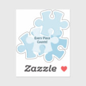 Leuke legpuzzel verjaardag blauwe favoriet sticker (Vel)