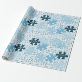 Leuke legpuzzelstukken Aangepaste Gelukkige Verjaa Cadeaupapier (Uitgerold)