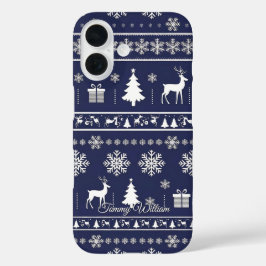 Leuke lelijke kerst trui patroon iPhone 16 hoesje