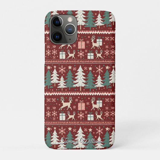 Leuke lelijke kerst trui patroon Case-Mate iPhone case (Achterkant)