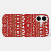 Leuke lelijke kerst trui patroon Case-Mate iPhone case (Achterkant (horizontaal))