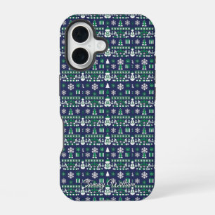 Leuke lelijke kerst trui patroon iPhone 16 hoesje