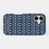 Leuke lelijke kerst trui patroon iPhone 16 hoesje (Achterkant horizontaal)