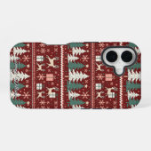Leuke lelijke kerst trui patroon iPhone 16 hoesje (Achterkant horizontaal)