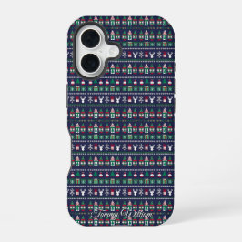 Leuke lelijke kerst trui patroon iPhone 16 hoesje