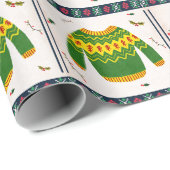 Leuke Lelijke Sweater Patroon Kerstcadeau Cadeaupapier (Rol Hoek)