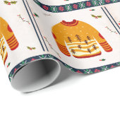 Leuke Lelijke Sweater Patroon Kerstcadeau Cadeaupapier (Rol Hoek)