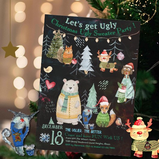 Leuke lelijke trui kerst party uitnodiging