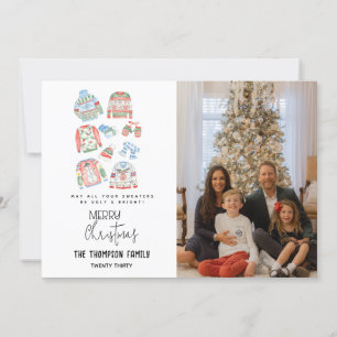 Leuke lelijke trui vrolijk kerstfeest vakantie fot feestdagenkaart