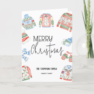 Leuke lelijke trui vrolijk kerstfeest wens feestdagen kaart