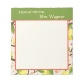 Leuke Lemon Leraar Geel en Groen Custom Notitieblok (Voorkant)