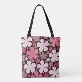 Leuke Lente Bloemen Patronen Naam op maat Tote Bag (Achterkant)