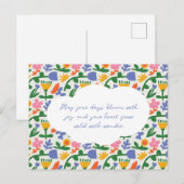 Leuke lente bloemenpatroon briefkaart (Voorkant / Achterkant)