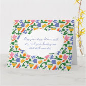 Leuke lente bloemenpatroon kaart (Gele Bloem)
