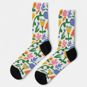 Leuke lente bloemenpatroon sokken