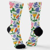 Leuke lente bloemenpatroon sokken (Gebogen)