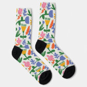 Leuke lente bloemenpatroon sokken (Rechts)