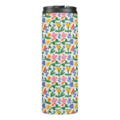 Leuke lente bloemenpatroon thermosbeker (Achterkant)