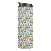Leuke lente bloemenpatroon thermosbeker (Geroteerd rechts)