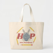 Leuke Lente Konijn Blijf Kalme Leraar Grote Tote Bag (Voorkant)