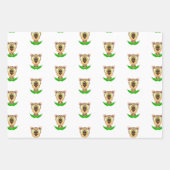 Leuke Leopard Kids Verjaardag Safari Dier Patroon Inpakpapier Vel (Voorkant 3)