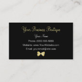 Leuke Leopard Print Boutique  geel lint Visitekaartje (Achterkant)