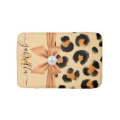 Leuke Leopard Print en Bow Badmat (Voorkant)