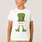 Leuke Leprechaun Hoed Ontwerp Aanpasbare Jongen T-shirt (Voorkant)