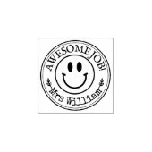 Leuke leraar glimlach op maat rubberstempel (Afrduk)