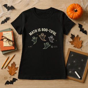 Leuke leraar Halloween Wiskunde is bootiful Ghost T-shirt